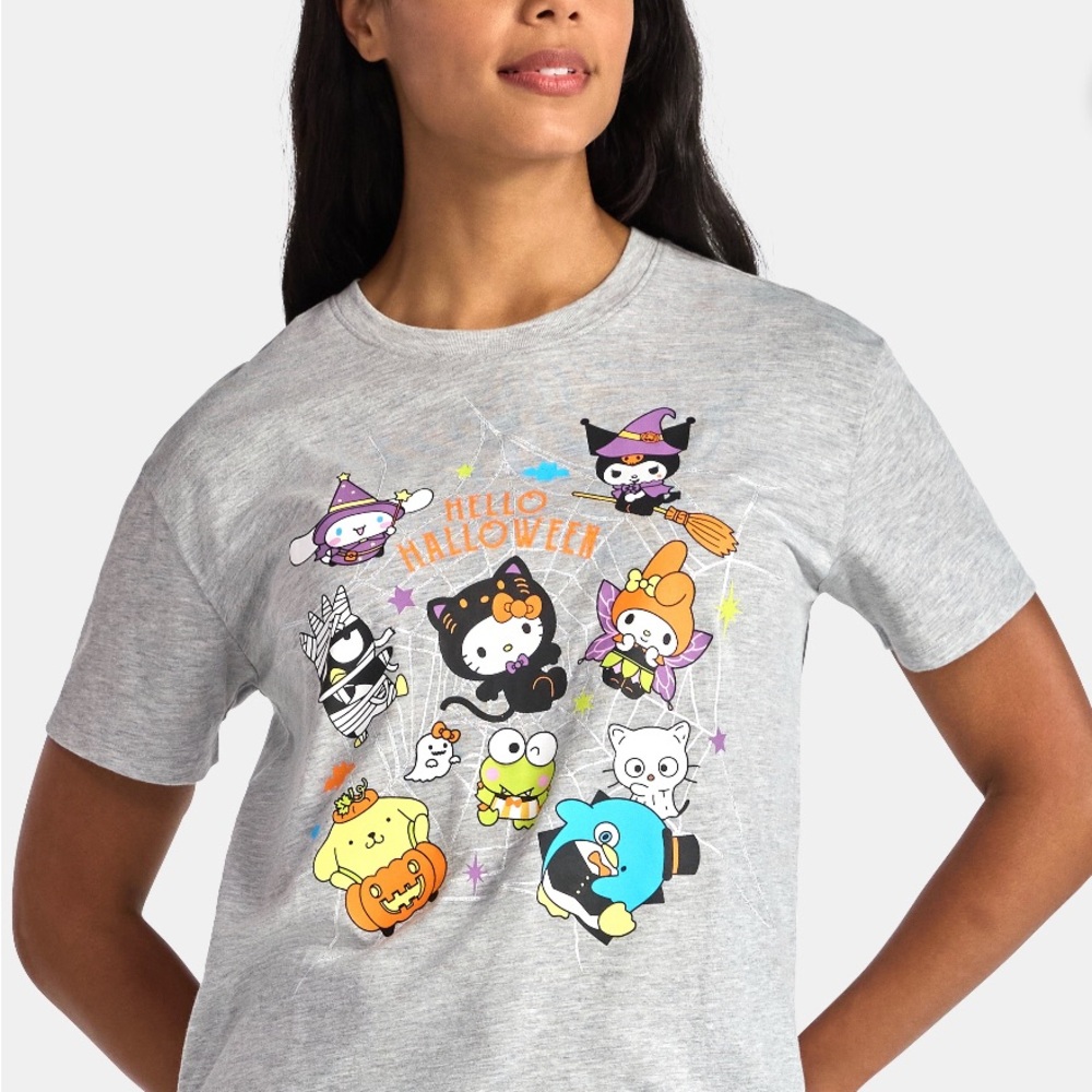 HELLO KITTY & FRIENDS Womens T-Shirt Size XXS 00 Short Sleeves New